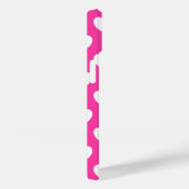 Witte polka harten van fuchsia roze Case-Mate iPhone case (Achterkant / Rechts)