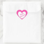 Witte polka harten van fuchsia roze hart sticker (Tas)