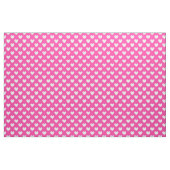 Witte polka harten van fuchsia roze stof (Yard (91,4 cm))