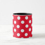 witte polka in rood mok (Midden)