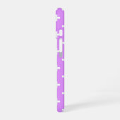 Witte polka kruisen op lila iPhone 16 hoesje (Linkerkant)