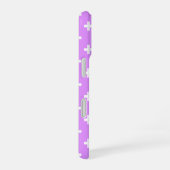 Witte polka kruisen op lila iPhone 16 hoesje (Rechterkant)