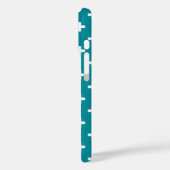 Witte polka kruist blauwgroen Case-Mate iPhone case (Achterkant / Links)