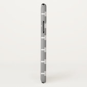 Witte polka kruist grijs Case-Mate iPhone case (Achterkant / rechts)