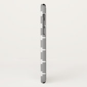 Witte polka kruist grijs Case-Mate iPhone case (Achterkant/links)