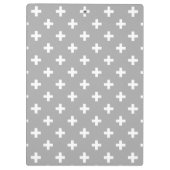 Witte polka kruist grijs klembord (Achterkant)