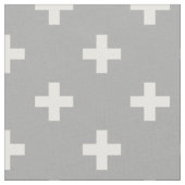 Witte polka kruist grijs stof (Close Up)