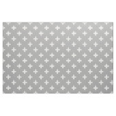 Witte polka kruist grijs stof (Fat Quarter)