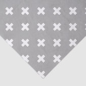 Witte polka kruist grijs tissuepapier (Detail)
