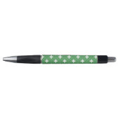 Witte polka kruist groen pen (Voorkant)