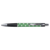 Witte polka kruist groen pen (Achterkant)