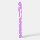 Witte polka kruist lila Case-Mate iPhone case (Achterkant / Links)