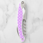 Witte polka kruist lila kurkentrekker (Achterkant)