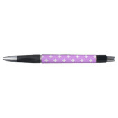 Witte polka kruist lila pen (Voorkant)
