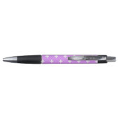 Witte polka kruist lila pen (Achterkant)