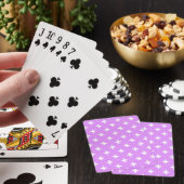 Witte polka kruist lila pokerkaarten (Insitu)