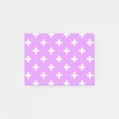Witte polka kruist lila post-it® notes (Voorkant)