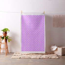 Witte polka kruist lila stof