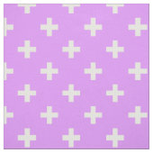 Witte polka kruist lila stof (Swatch)