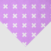 Witte polka kruist lila tissuepapier (Detail)