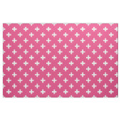 Witte polka kruist op fuchsia stof (Fat Quarter)