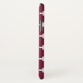 Witte polka kruist op moerbei Case-Mate iPhone case (Achterkant / rechts)