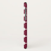 Witte polka kruist op moerbei Case-Mate iPhone case (Achterkant/links)