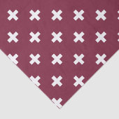 Witte polka kruist op moerbei tissuepapier (Detail)