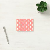 Witte polka kruist op perziken post-it® notes (Kantoor)