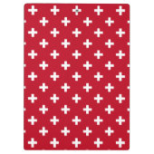 Witte polka kruist op rood klembord (Achterkant)