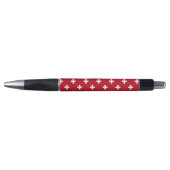 Witte polka kruist op rood pen (Voorkant)