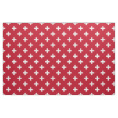 Witte polka kruist op rood stof (Fat Quarter)