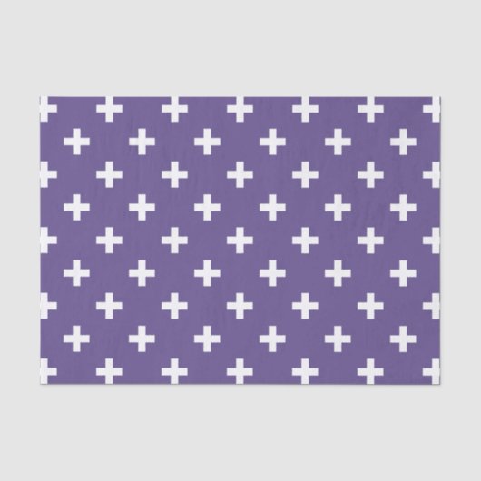 Witte polka kruist op ultraviolet tissuepapier (Voorkant)