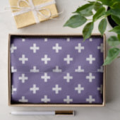 Witte polka kruist op ultraviolet tissuepapier (Geschenk)