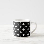 Witte polka kruist zwart espresso kop (Rechts)