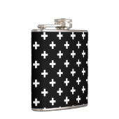 Witte polka kruist zwart heupfles (Rechts)