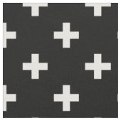 Witte polka kruist zwart stof (Close Up)