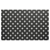 Witte polka kruist zwart stof (Fat Quarter)