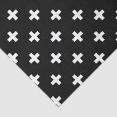 Witte polka kruist zwart tissuepapier (Detail)