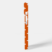Witte polka-kruizen op verbrande oranje Case-Mate iPhone case (Achterkant / Links)