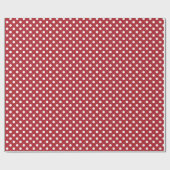 Witte polka stip op rode inpakpapier (Vlak)