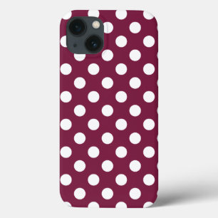Witte polka-stippen in de Hoesje-Mate iPhone-tas v Case-Mate iPhone Case
