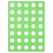 Witte polka stippen op appelgroen klembord (Achterkant)