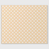 Witte polka-stippen op beige cadeaupapier (Vlak)