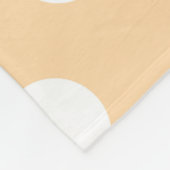 Witte polka-stippen op beige fleece deken (Hoek)