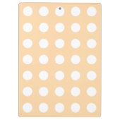 Witte polka-stippen op beige klembord (Achterkant)