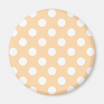 Witte polka-stippen op beige