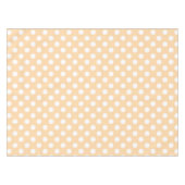 Witte polka-stippen op beige tafelkleed (Voorkant (Horizontaal))