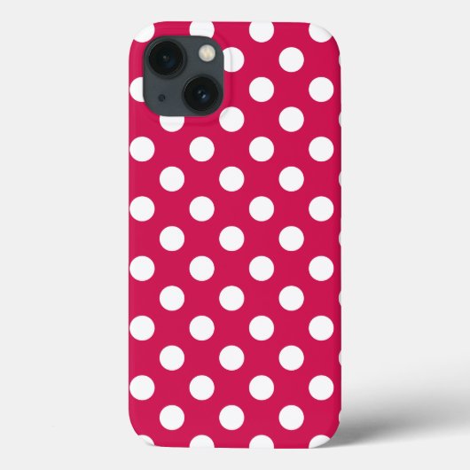 Witte polka stippen op bepaalde Hoesje-Mate iPhone Case-Mate iPhone Case (Achterkant)