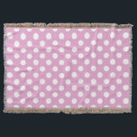 Witte polka stippen op bleek roze deken<br><div class="desc">Witte polka stippen op bleek roze</div>